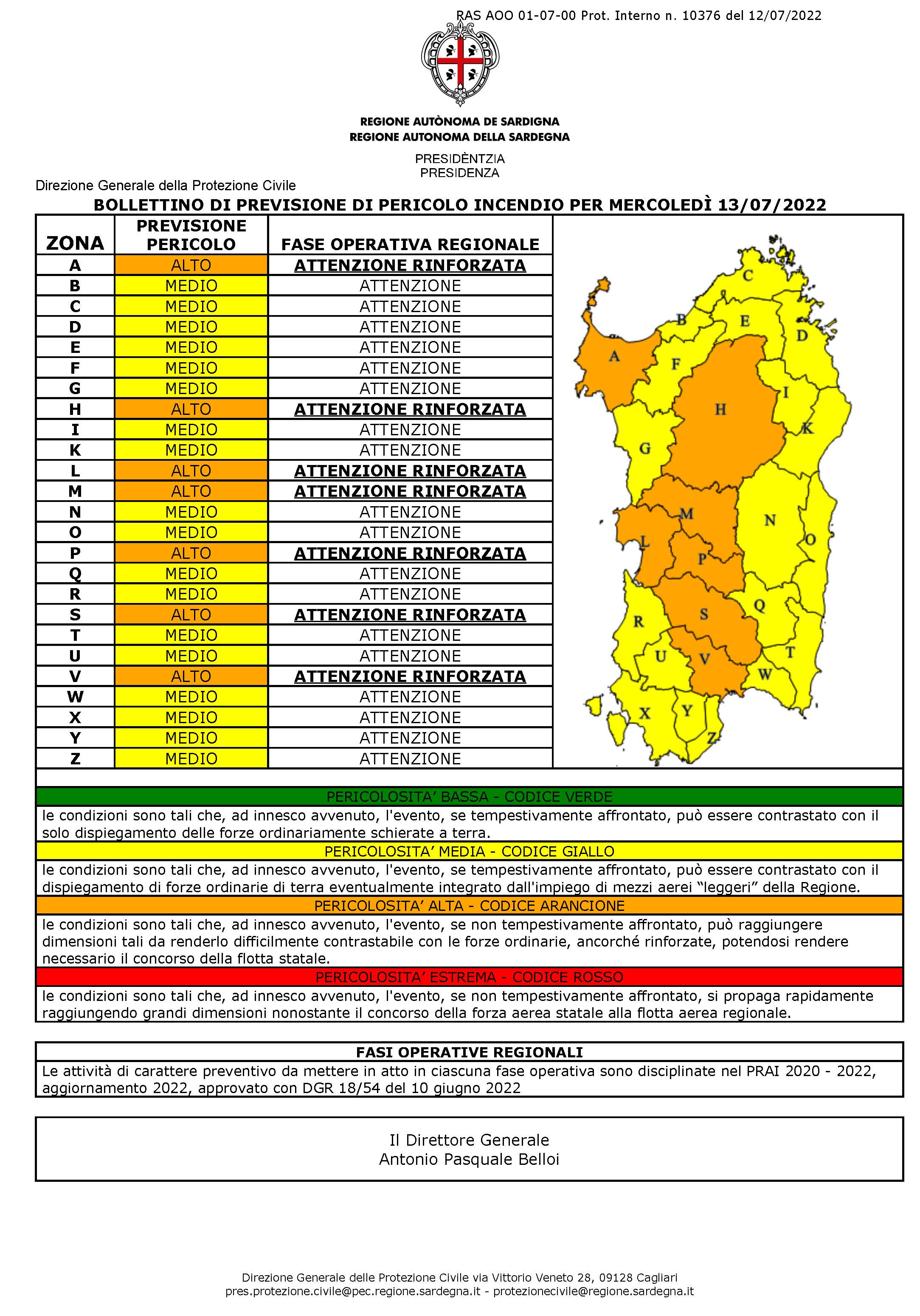 Bollettino pericolo incendi del 13.07.2022 Pagina 1