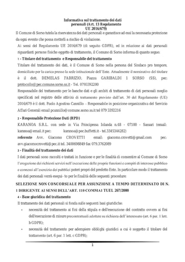 Informativa sul trattamento dei dati personali (pdf)