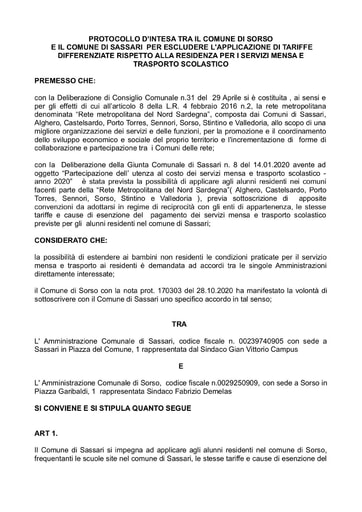 4  ESTENSIONE TARIFFE MENSA E TRASPORTO PER ALUNNI DI SORSO FREQUENTANTI SCUOE FUORI SEDE   PROTOCOLLO