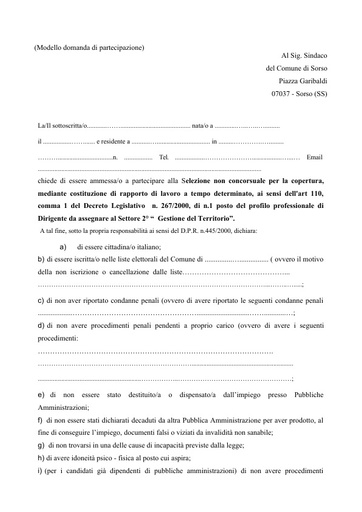 Modello domanda di partecipazione (doc)