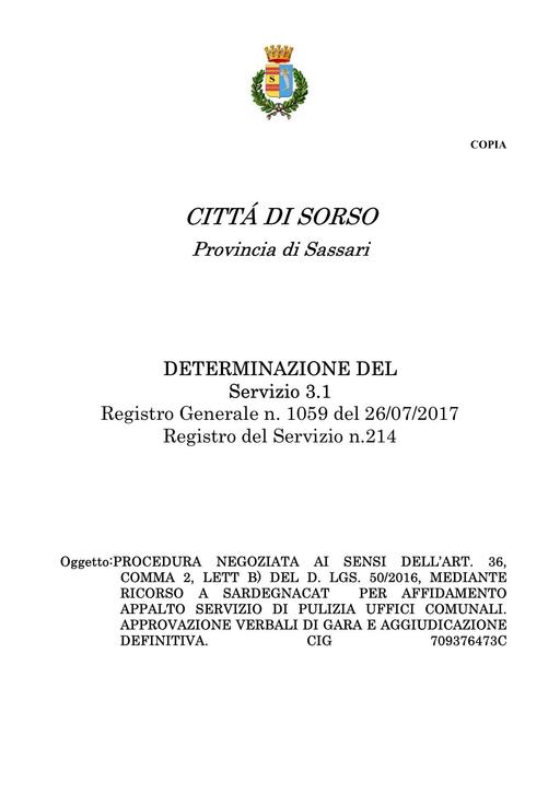 Determinazione n. 214-2017