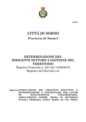 00 Determina a contrattare n  6 del 14 02 2018