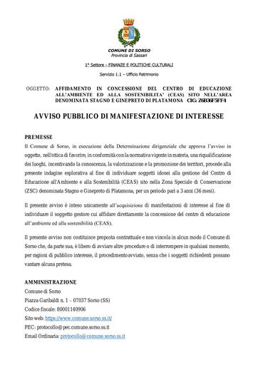 Avviso manifestazione di interesse signed