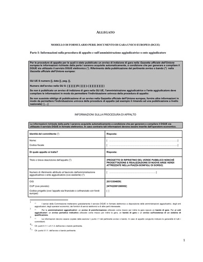 03   Documento di gara unico europeo (DGUE)