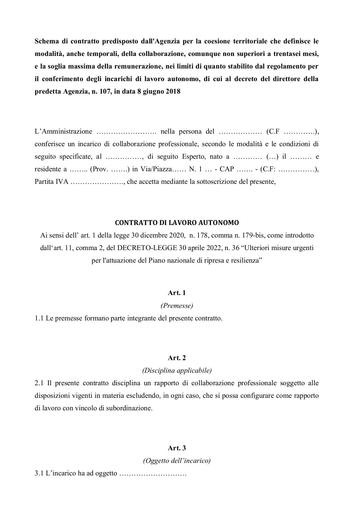 Schema di contratto